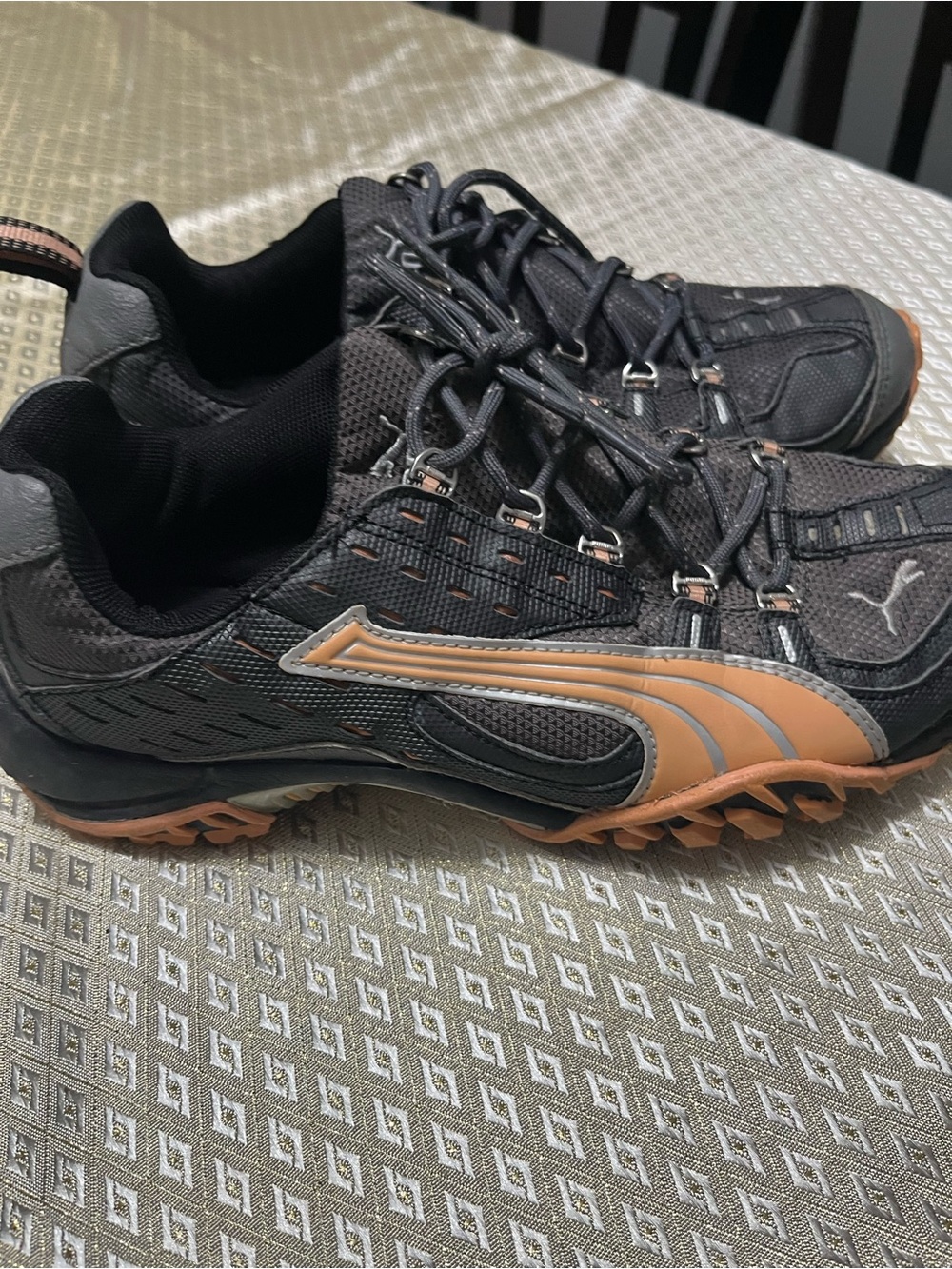 Puma women Black and Tan Trail Running Shoes